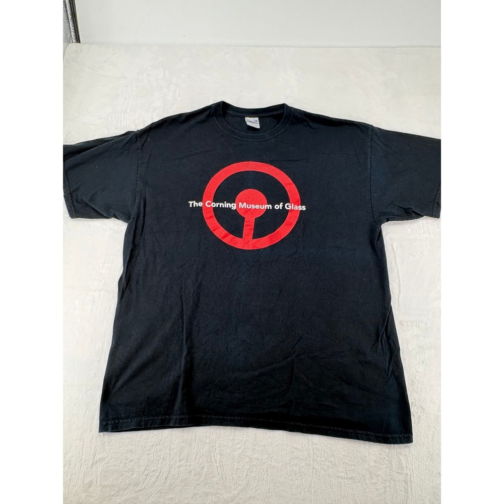 Gildan T-Shirt Womens XL T-Shirt Black Corning Museum‎ of Glass Graphic Tee